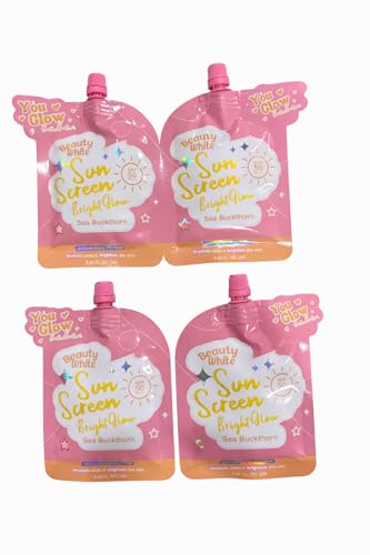 Generic You Glow Babe Beauty White Sunscreen Bright Glow with Sea Buckthorn SPF 50 PA+++ (Double Twin Pack 25g x 4)