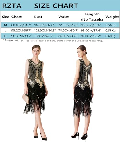 Image of Women Flapper Dresses 1920s V Neck Beaded Fringed Great Gatsby Club & Night Out Dresses