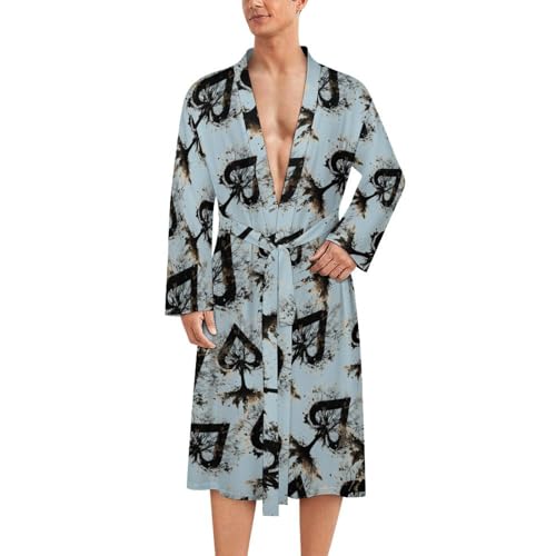 Bata de baño ligera para hombre que buscan ropa de dormir suave de manga larga