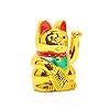 Maneki Neko Lucky Cat – Zwaaiende kat met bewegende arm – Japanse/Chinese  gelukskat – Geluksbrenger Chinese kat – Japanse gelukskat – Maat: M -> 16 Cm Hoog – Decopatent