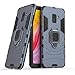 Produktbild COOVY® Cover für Samsung Galaxy A8 + Plus SM-A730 / SM-A730F/DS (Model 2018) Bumper Case, Plastik + TPU-Silikon, extra stark, Anti-Shock, Stand Funktion + Magnethalter | Navyblau
