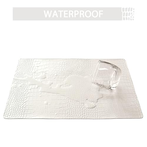 Sets de table en similicuir texture crocodile Jovono effet relief - 4