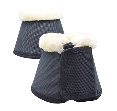 Nrtfe Overreach Boots Fleece Bell Boots For Horses Super Soft Fluffy 1Pair (Cob) #TOP1