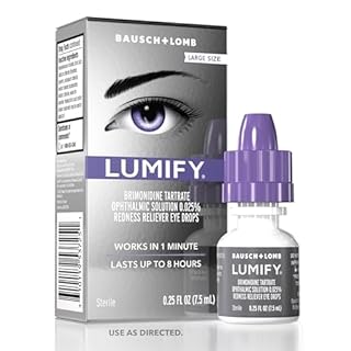 LUMIFY Eye Drops for Red Eyes, Redness Reliever for Brighter Looking Eyes, Works in 1 Minute & Lasts Up to 8 Hours, Eye Drops, 0.25 Fl Oz (7.5mL)