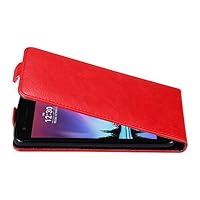 Cadorabo Custodia per LG K4 2017 in ROSSO MELA - Protezione in Stile Flip con Chiusura Magnetica - Case Cover Wallet Book Etui