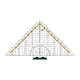 Linex 2632 Geo-Dreieck aus Kunststoff, mit Griff, 30 cm, Winkelmesser, abnehmbarer Griff, Facette, Tuschenoppen, metrische Skala