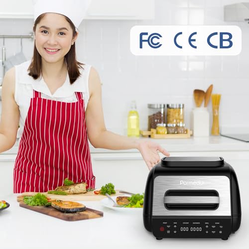 Parmedu Air Fryer Indoor Smokeless Grill: 12-In-1 Electric Air Grill Combo thumb #6
