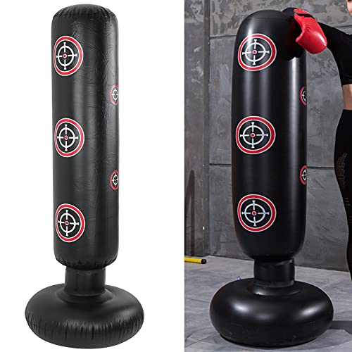 Saco inflável de boxe, saco de perfuração de coluna Sacos de boxe para jogos internos e externos par