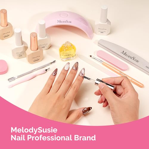 Image of MelodySusie Hema Free Top Coat Base Coat Cuticle Oil Set Long Lasting Shine Finish Soak Off UV LED Nail Lamp Nail Art Design Manicure Kit Perfect Gifts for Women Girls 3 Pcs 15ml