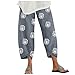 Produktbild Damen Freizeithose 7/8 Sommerhosen Lockere Hosen Damen Sommer Große Größen Hose Druck Freizeithose mit Taschen Frauen Hosen Jogginghose Loose Bequem Yogahose Haremshosen