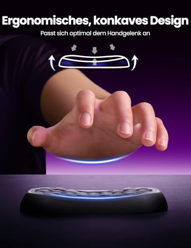 Vaydeer Handballenauflage für Tastatur und Maus, Wrist Rest, Ergonomisches Memory-Foam-Handgelenkstützen-Set für Büro und Spiele - Schwarz.