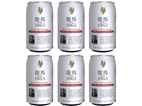 [Pack of 6][Japan Import] Extremely Rare & Popular, Premium Japanese Ryoma (é¾é¦¬) 1865 Malt Beverage Beer, 0.00% Non Alcoholic NA, Vegan, No Additives - 11.8 Fl Oz