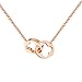 Produktbild MENDOZZA Damen Hals-Kette Petite Collection Kleeblatt Ketten-Anhänger Edelstahl Damen-Schmuck Collier Rosegold 46 cm