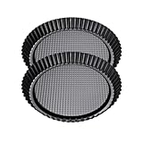 Zenker 9338950 Lot de 2 Moules à tarte aux fruits, moule à tarte renversée, moule à tarte aux framboises, moule à tarte aux fraises, moule à gâteau, anti-adhésif, Acier, 28 cm