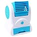 Produktbild Millya Kleiner Ventilator & Mini-Klimaanlage, Grün, Doppel-Funktion, ohne Klingen, USB, tragbar, perfekt für den Einsatz am Computer, blau, Einheitsgröße