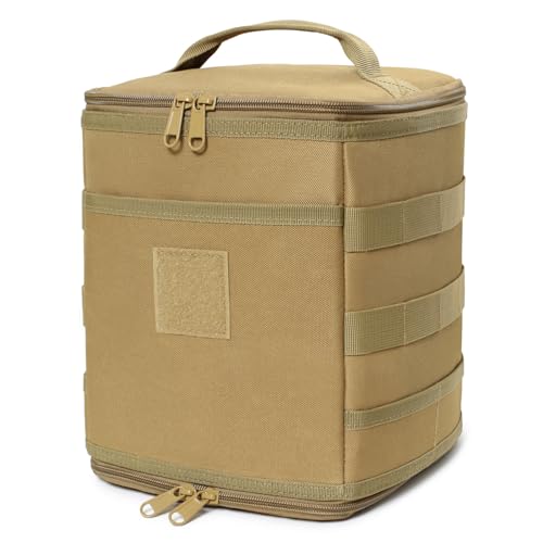 Lemubeane Tactical Camping Storage Bag 7L Utility Tote Bag Trunk Organizer (Coyote Brown)