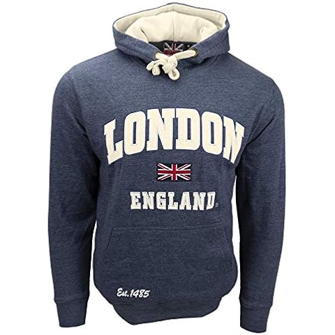 Unisex London England Hoodie Hooded Sweatshirt Denim Blue New 2023 Colour (L) Cover