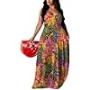 UOUA Hawaiian Dresses for Women Plus Size Sundress Luau Party Summer Curvy Maxi Tropical Boho Beach Dress Leopard 2XL