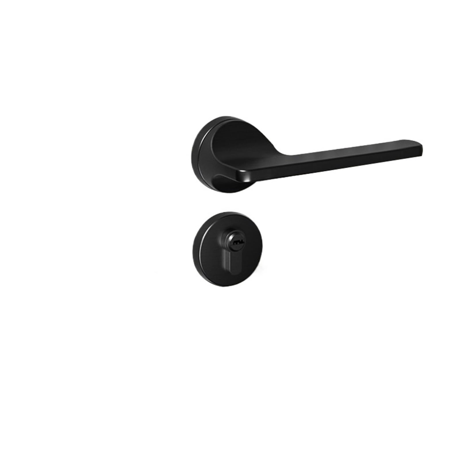 NYRXRYTCA Door Lock Indoor Bedroom Door Lock Black Split Lock zinc Alloy Handle Lock Minimalist Magnetic Silent Door Lock(Yahei 5845 mechanical)