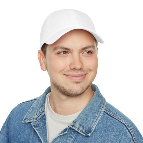 Image of Tergy 2PCS Blank Baseball Caps Adjustable Back Strap Golf Dad Hat for Men and Women (2PCS White)