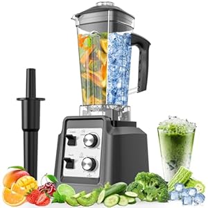 Blenders for Kitchen, Smoothie Blender – 1800W Professional Countertop Blender with 68oz Dishwasher-Safe Pitcher, Ice Crusher for Frozen Drinks & Smoothies, Overheat Protection