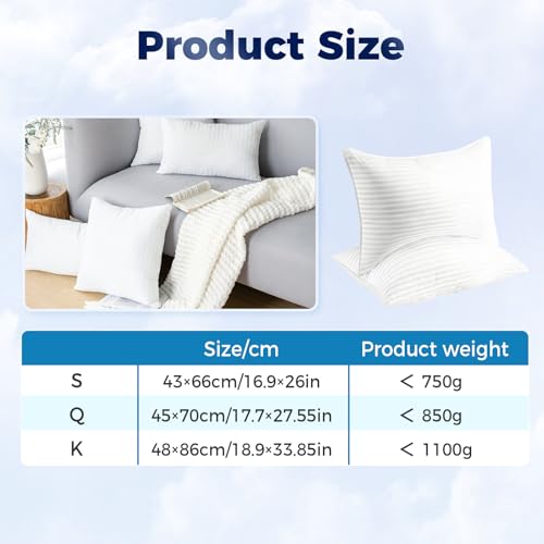 Almohada de poliéster tamaño Queen cómoda y transpirable miniatura 2
