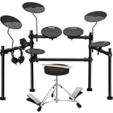 AODSK Electric Drum Set with 4 Quiet Drum Pads,Portable and Solid Drum Set for Beginner with 200 Sounds,2 Switch Pedal,Drum Throne,Drumsticks,Headphones (UAED-403T)