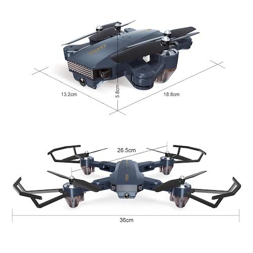 HaiMa Fq35 Wifi Fpv Foldable Rc Quadcopter Drone Con 720P Camera Altitude Hover - Deep Blue China