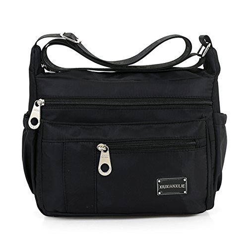 Sac à bandoulière en nylon pour femme, un messenger bag simple et léger au quotidien
