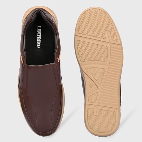 Image of Centrino Office Loafers for Man | Casual Shoes for Men Stylish | Slip-On with Cushioned Insole | Lightweight Comfortable | Loafer Shoes for Men | Hand-Stitched Moccasin Design | Mens Shoes Professional (9517)