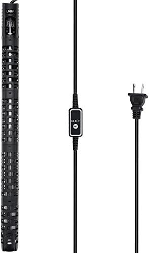 Lineba 400 Watt Submersible Aquarium Heater Anti-Explosion LED Temperature Readout External Temp Controller Protective Sleeve and Suction Cup 53-93 Gallon