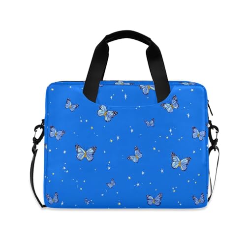 Maletín portátil para laptop 15.6" azul mariposas miniatura 1