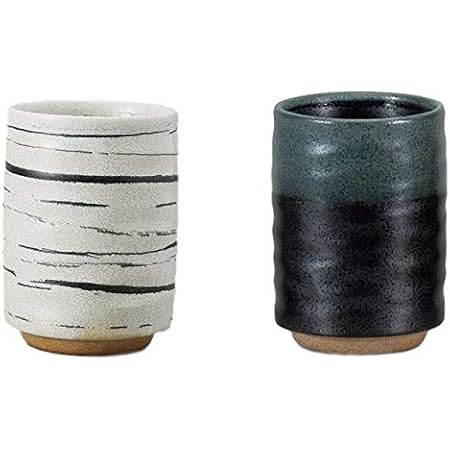 J-pure Hitomi Japanese Mino Ware Ceramic Sushi Yunomi Tea Cups Set, 2.8 Inch In Diameter. H4.06 Inches 10 Fluid Ounces, For Hot Green Tea, Bancha, Set Of 2, KG390402 3(Cats - View #4