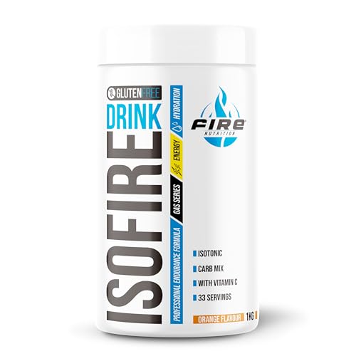 Fire Nutrition - Gas Series - ISO Fire Drink 1 kg Naranja - Bebida Isotonica con Carbohidratos, Sales Minerales y Vitamina C - Sin Gluten - Gluten Free