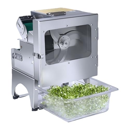 Cortadora eléctrica de verduras con cinta transportadora