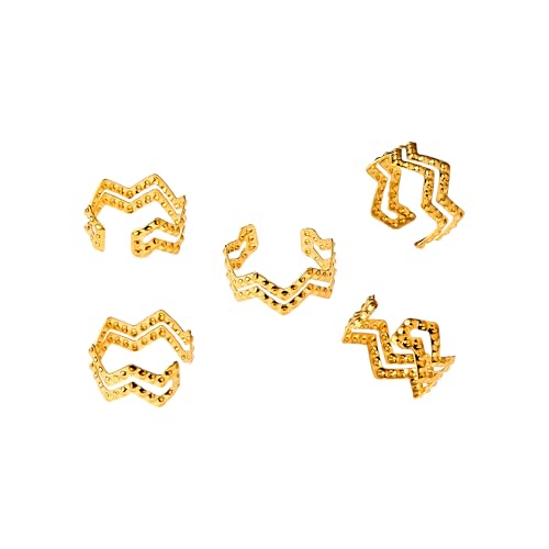 Red by Kiss Premium Luxury Braid Charms, Hair Decorative Accessories for Braids & Locs, Gold Silver Shiny, Lightweight & Durable (Classy)