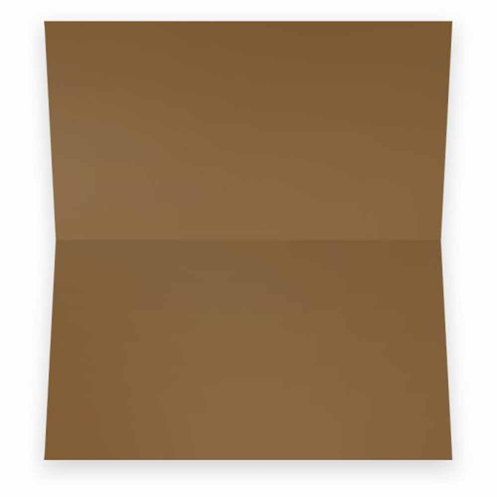 Tawny Braun Tischkarten, flach oder Zelt – 10 oder 50 Pack – Weiß blanko vorne mit Farbe Grenze – Placement Tisch Name Platz Stationery Party Supplies – Gelegenheit Abendessen Event, braun, TENT STYLE
