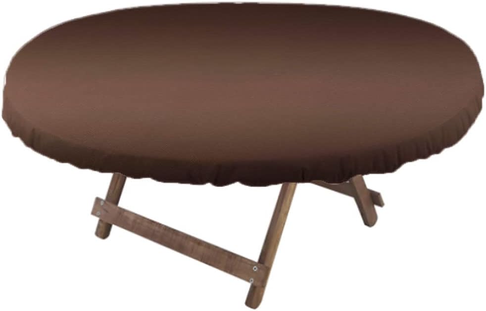 Ombre Oval Table Cloth, Indoor Dining and Outdoor Patio Festival Use, Fits 48" x 72" Table, Brown