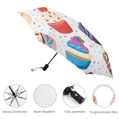 Parapluie automatique à ouverture rapide et pliage compact - 3
