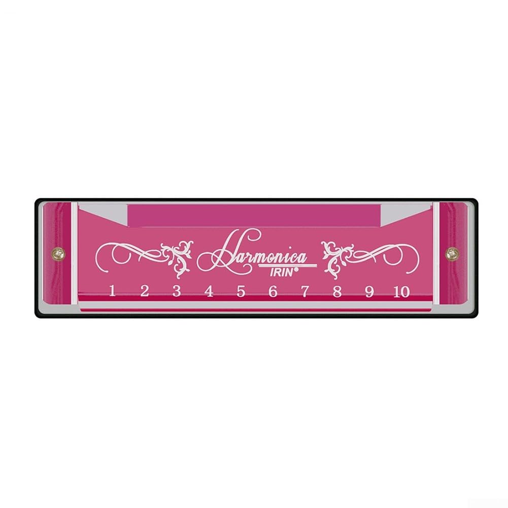 Harmonica en Do pour nouveaux joueurs Design 10 trous assure un excellent son (rose)