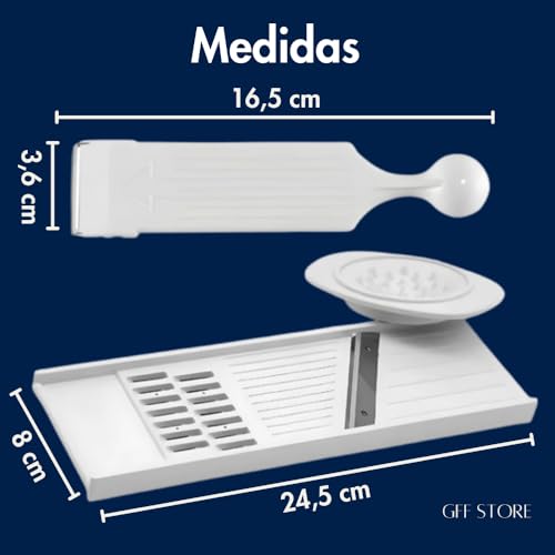 Kit Descascador Ralador Cortador e Boleador 4 em 1 Legumes Frutas Queijos Batata Dupla Face Protetor