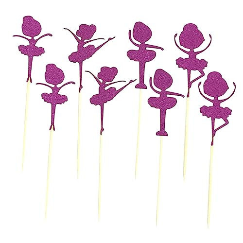 Amosfun XKBB4445M20O Flip Photo Album 8 Pcs Paper Cups Cupcake Toppers Birthday Cake Toppers Birthday Topper Cake Cups Ingredients Oval Serving Platter Cupcake Decorations Top Hat Purple Product thumb #2