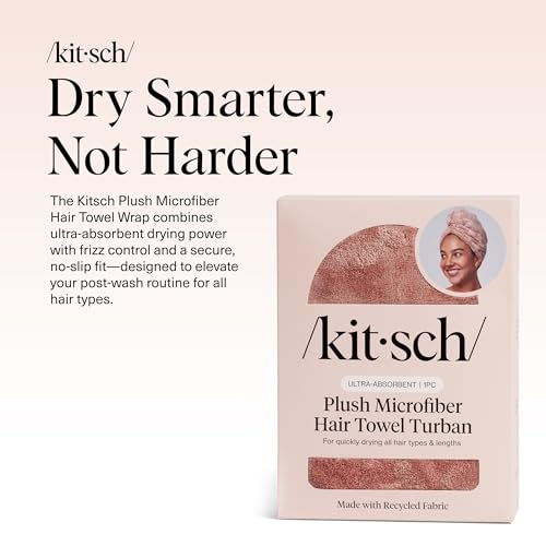 image for Kitsch Plush Microfiber Hair Towel Wrap for Women - Hair Turbans for W