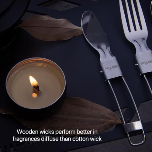 40 sets de mechas dobles de madera para velas miniatura 6