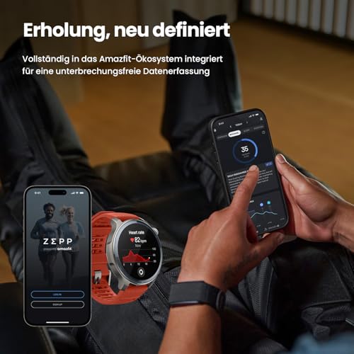Amazfit Helio Strap Smart Band Fitness-Tracker, 24/7 Aktivitäts und Schlaftracker mit Herzfrequenz, 10 Tage Akkulaufzeit, 50+ Sportmodi, Krafttraining, HYROX, Kein ABO erforderlich für Android&iPhone