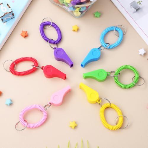 Silbatos deportivos de plástico pack de 12, multicolor miniatura 5
