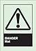 Brady 90692 Glow-In-The-Dark Plastic Glow-In-The-Dark Safety Sign, 10" X 7", Legend "Danger Hot (with Picto)"
