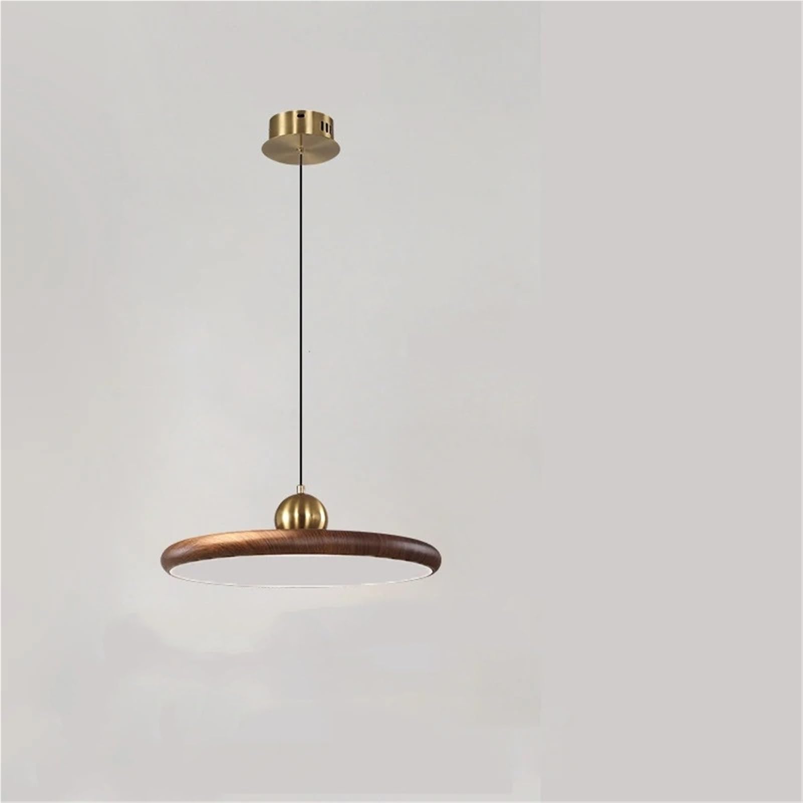 KXEcoLife Iron Chandelier Imitation Wood Grain Dining Room Shop Hanging Lighting Fixtures Changeable Dimmable