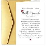 Christmas Card for Best Friend, Heartfelt Friend Christmas Card, Poem Christmas Card for Bestie BFF Soulmate, Friend Xmas Holiday Gifts, Merry Christmas to A Special Best Friend Card