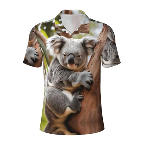 Polo koala à manches courtes pour homme Hugging Tree